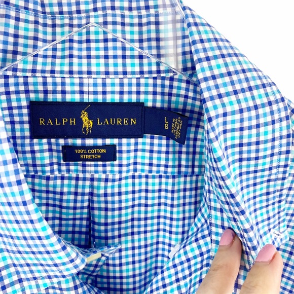Ralph Lauren Plaid Checkered Button Down Large - Picture 4 of 4